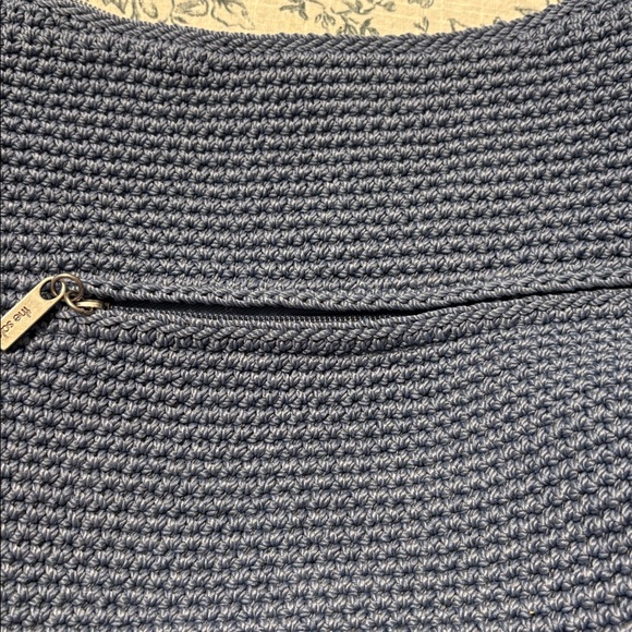 The Sak Tan 12x11 blue sequoia crochet bag - Picture 6 of 8